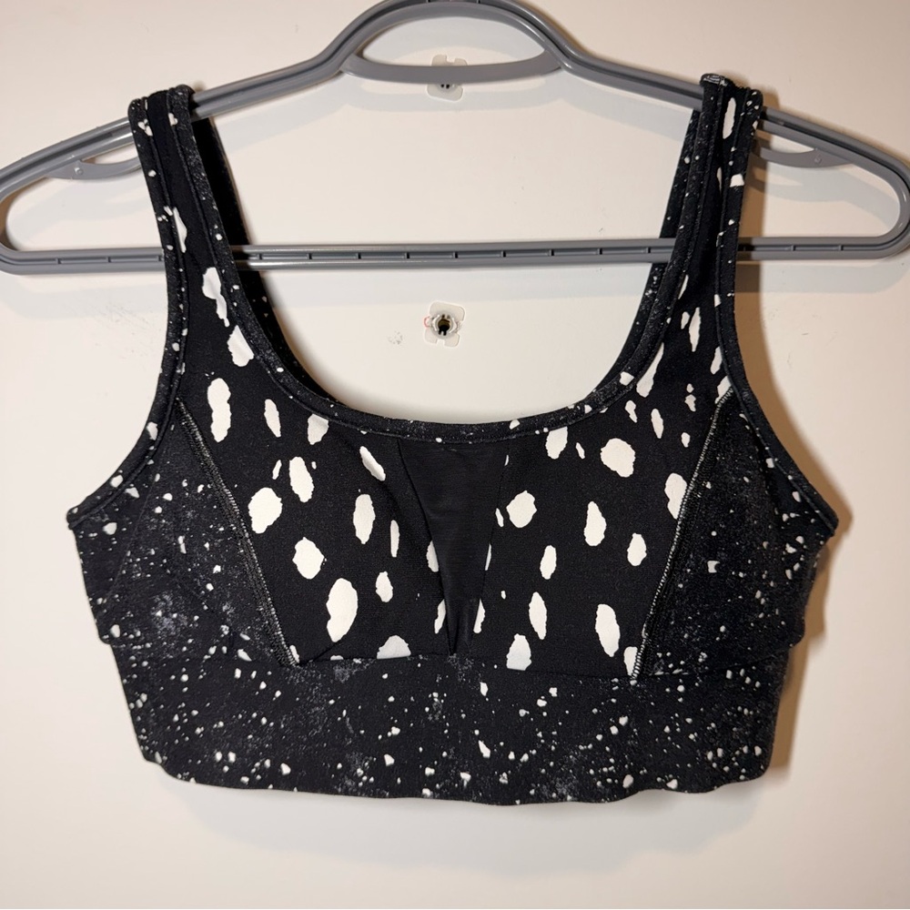 MICHI Monochrome Speckled Padded Sports Bra size S